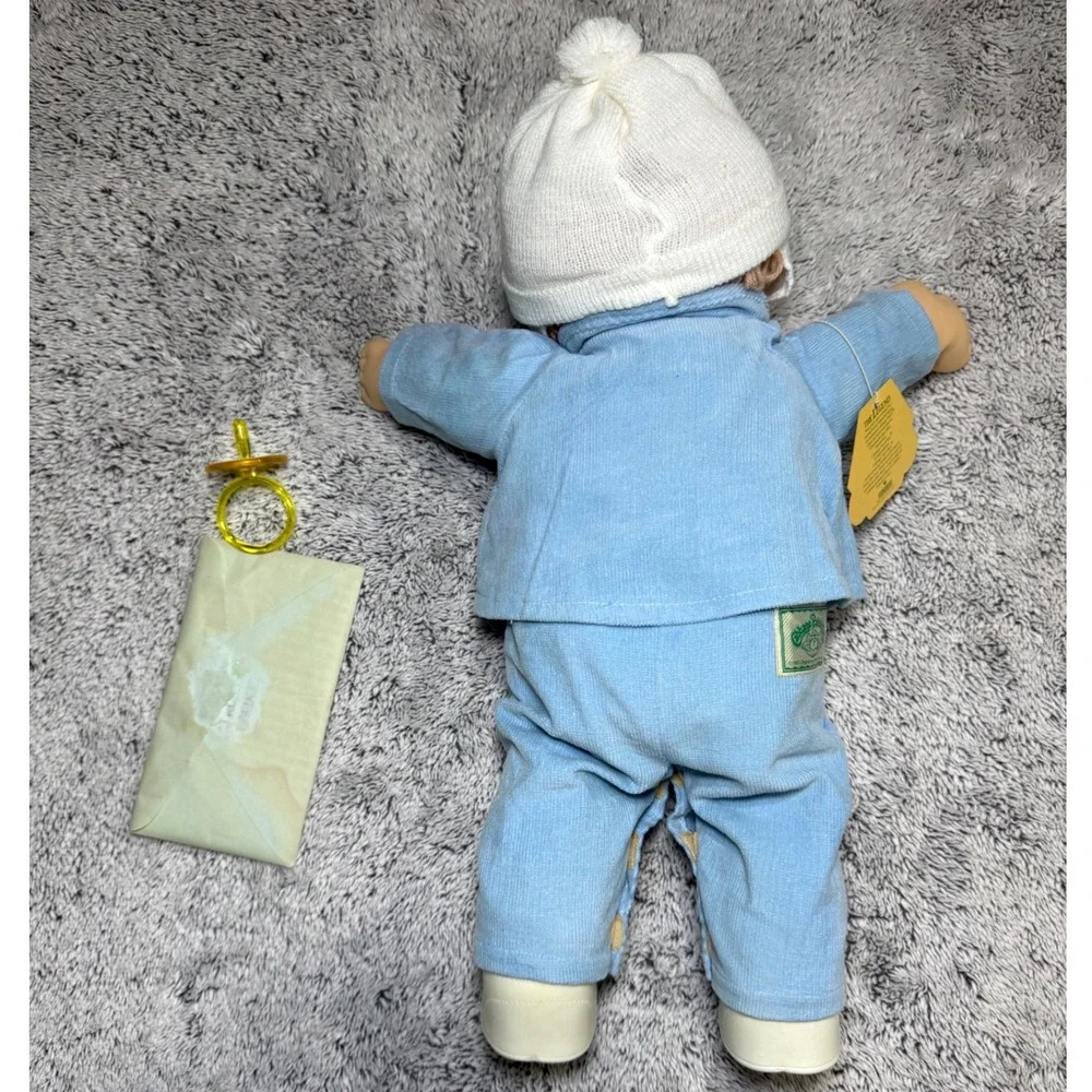 Vintage 1985 Cabbage Patch Kids Pacifier Boy Doll Coleco Blond Blue Eyes Papers
